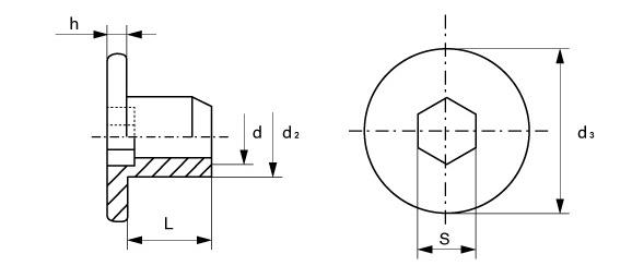 Гайка эриксона м 10х18 плоская головка в уп 50 шт